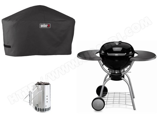 Barbecue charbon WEBER ONE TOUCH DELUXE 57cm + Accessoires