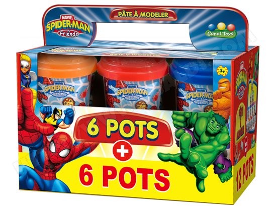 Pâte à modeler CANAL TOYS Spider-Man 6 Pots