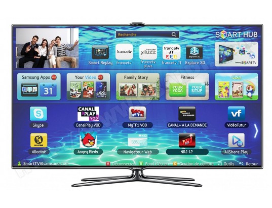 Téléviseur LED 102 cm Full HD 3D SAMSUNG UE40ES7000