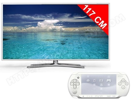 Téléviseur LED 117 cm Full HD 3D SAMSUNG UE46ES6710 + Sony PSP Street Blanche