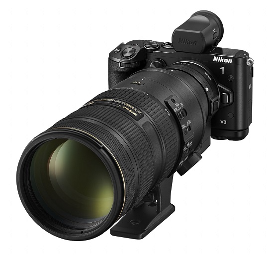 Nikon 1 V3 avec 70-200mm