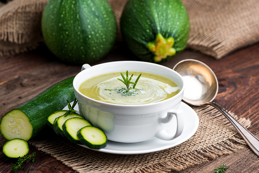 soupe express courgettes romarin